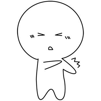 体の歪みに悩んでいる様子のイラスト