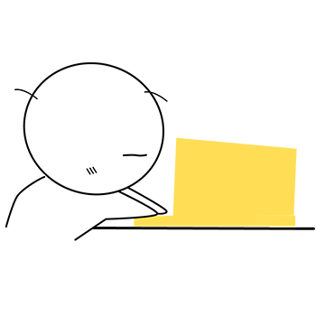 疲れている様子のイラスト